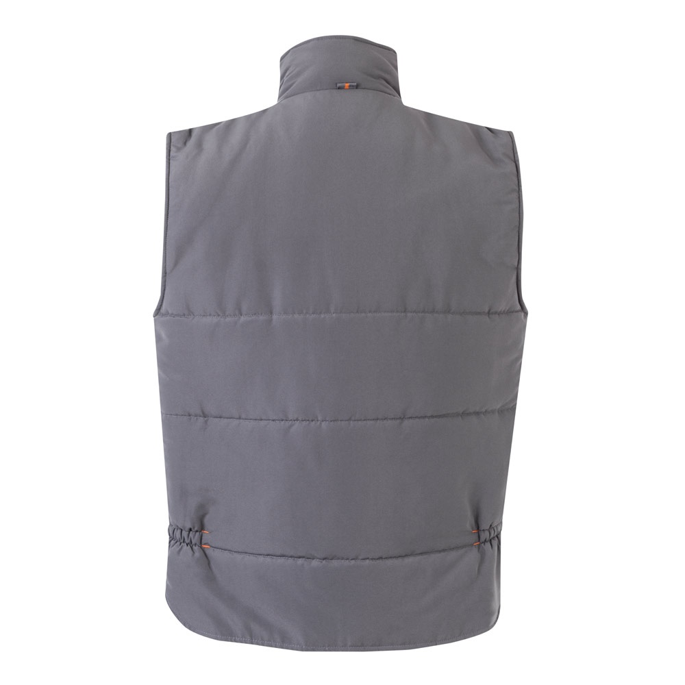 VL NERGAL. Chaleco acolchado, bicolor, multibolsillos (120g/m²), en poliéster (100%)