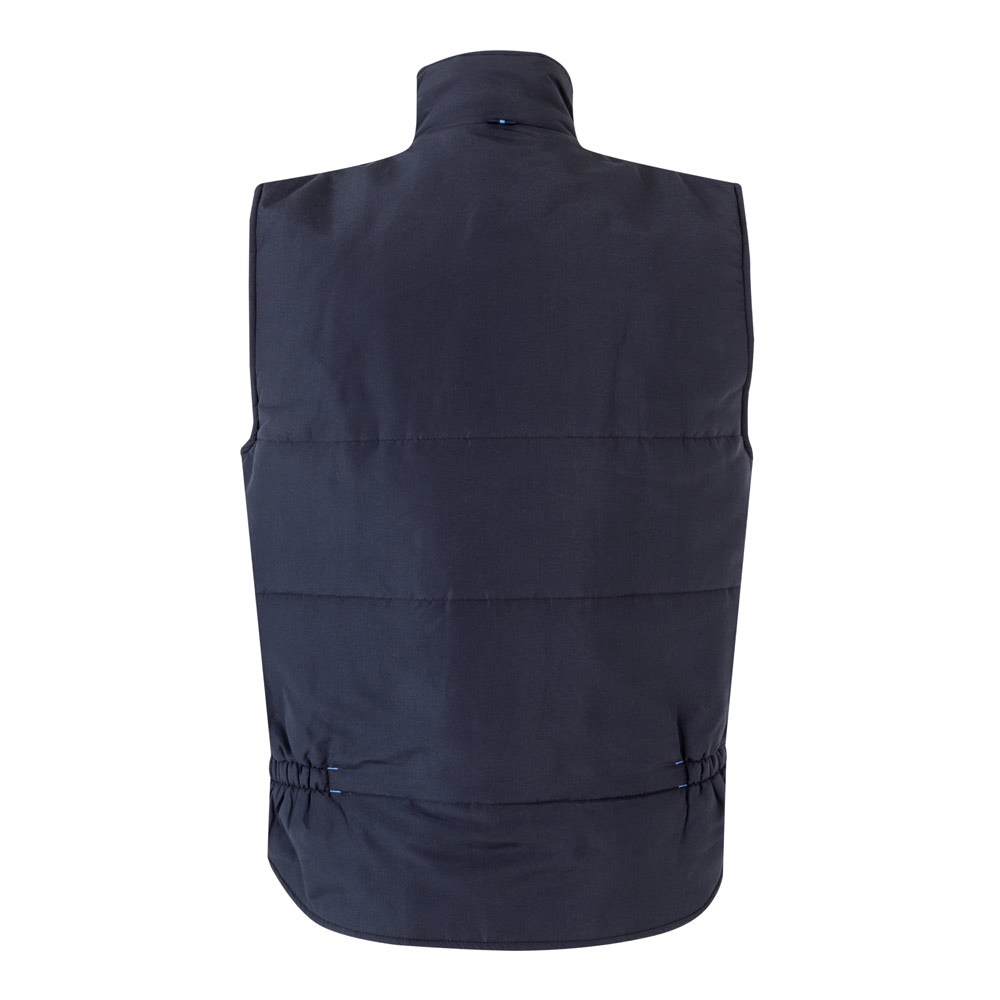 VL NERGAL. Chaleco acolchado, bicolor, multibolsillos (120g/m²), en poliéster (100%)