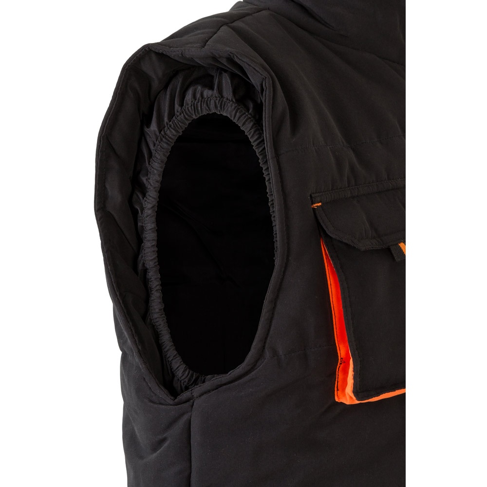 VL NERGAL. Chaleco acolchado, bicolor, multibolsillos (120g/m²), en poliéster (100%)
