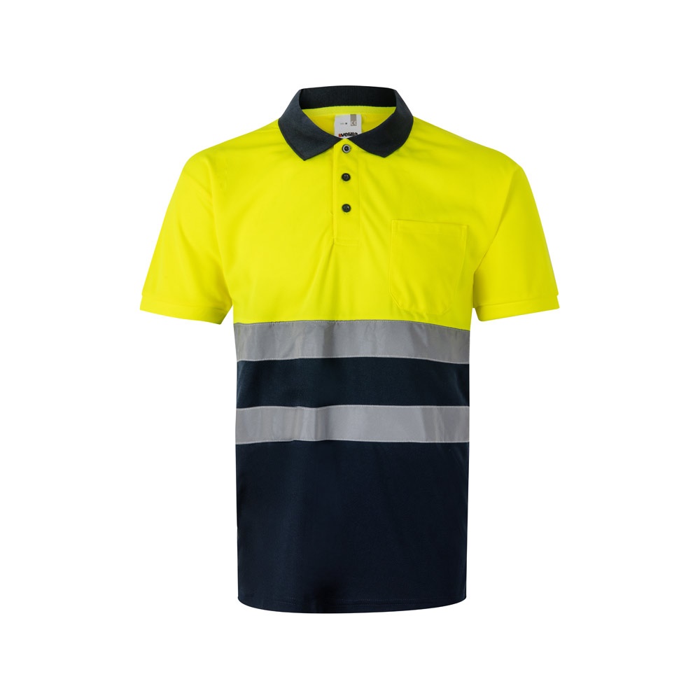 VL FORTUNA. Polo bird-eye (140g/m²) con manga corta, en poliéster (100%)