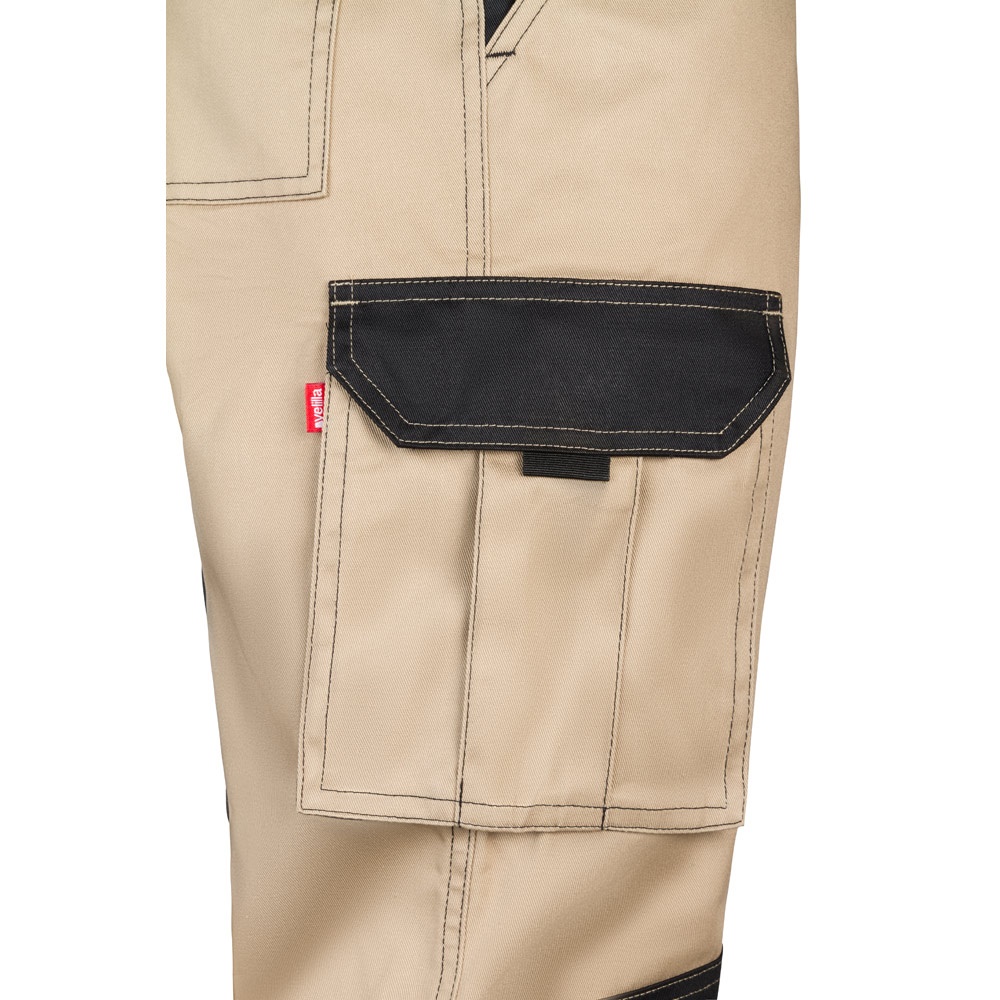 VL NJORD. Pantalón de sarga multibolsillos bicolor (240 g/m²), en algodón (35%) y poliéster (65%)