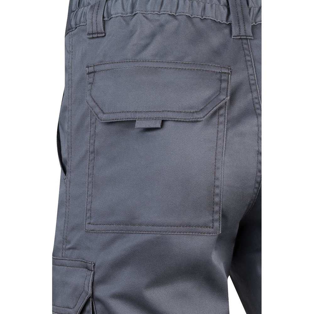 VL HEBE. Bermudas elásticas multibolsillos (240g/m²), en algodón (46%), EME (38%) y poliéster (16%)
