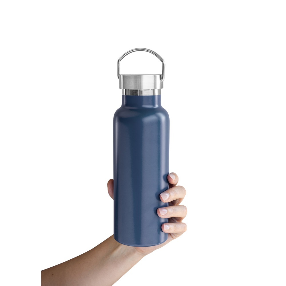 DUPLANTIS. Botella de acero inoxidable (90% reciclado) con aislamiento al vacío de 750 mL