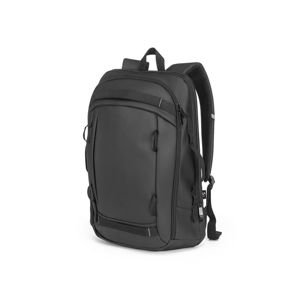 KAMPALA. Mochila para portátil en poliéster reciclado de alta densidad 900D, con revestimiento resistente al agua y forro de poliéster reciclado 210D 17'3"
