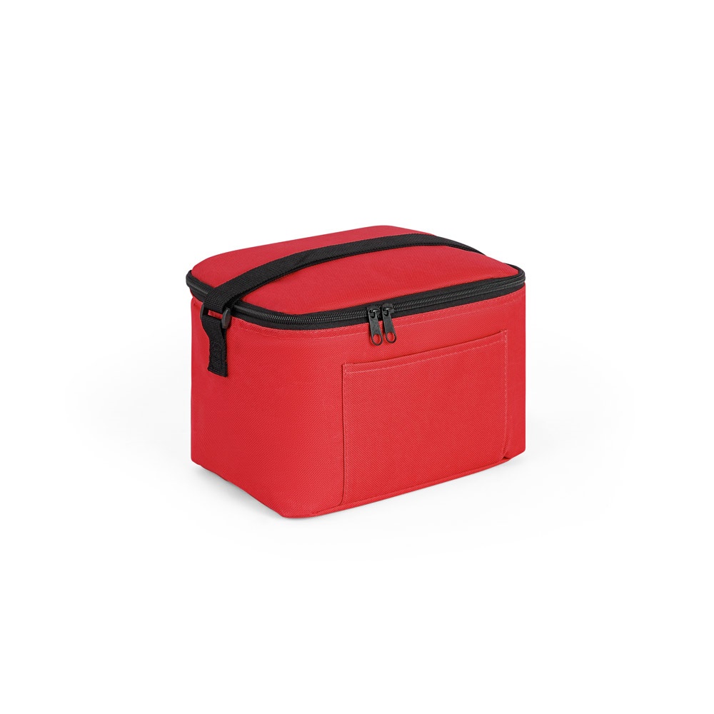 CANCUN. Bolsa térmica de poliéster reciclado 600D con correa de cincha ajustable