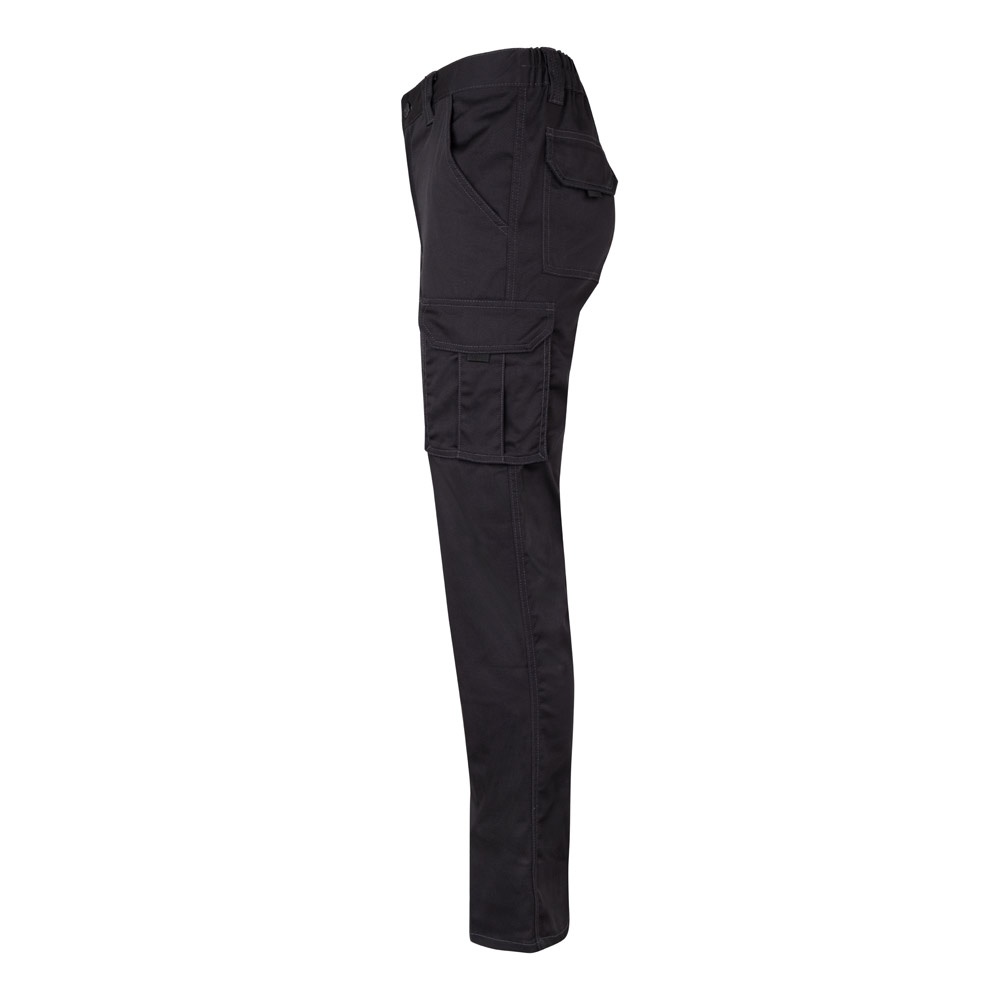 VL LUGH. Pantalón elástico multibolsillos (240g/m²) en algodón (46%), EME (38%) y poliéster (16%)