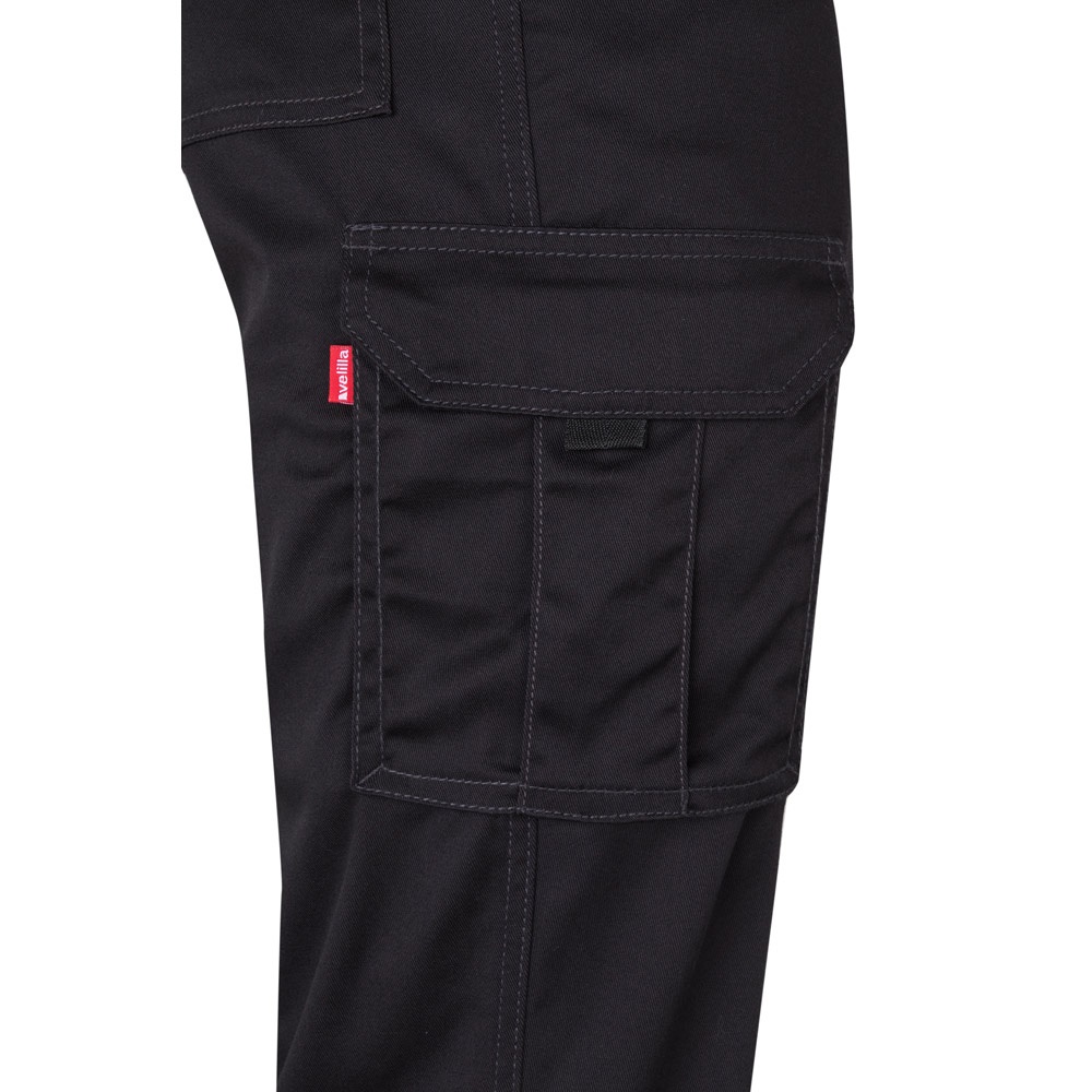 VL LUGH. Pantalón elástico multibolsillos (240g/m²) en algodón (46%), EME (38%) y poliéster (16%)