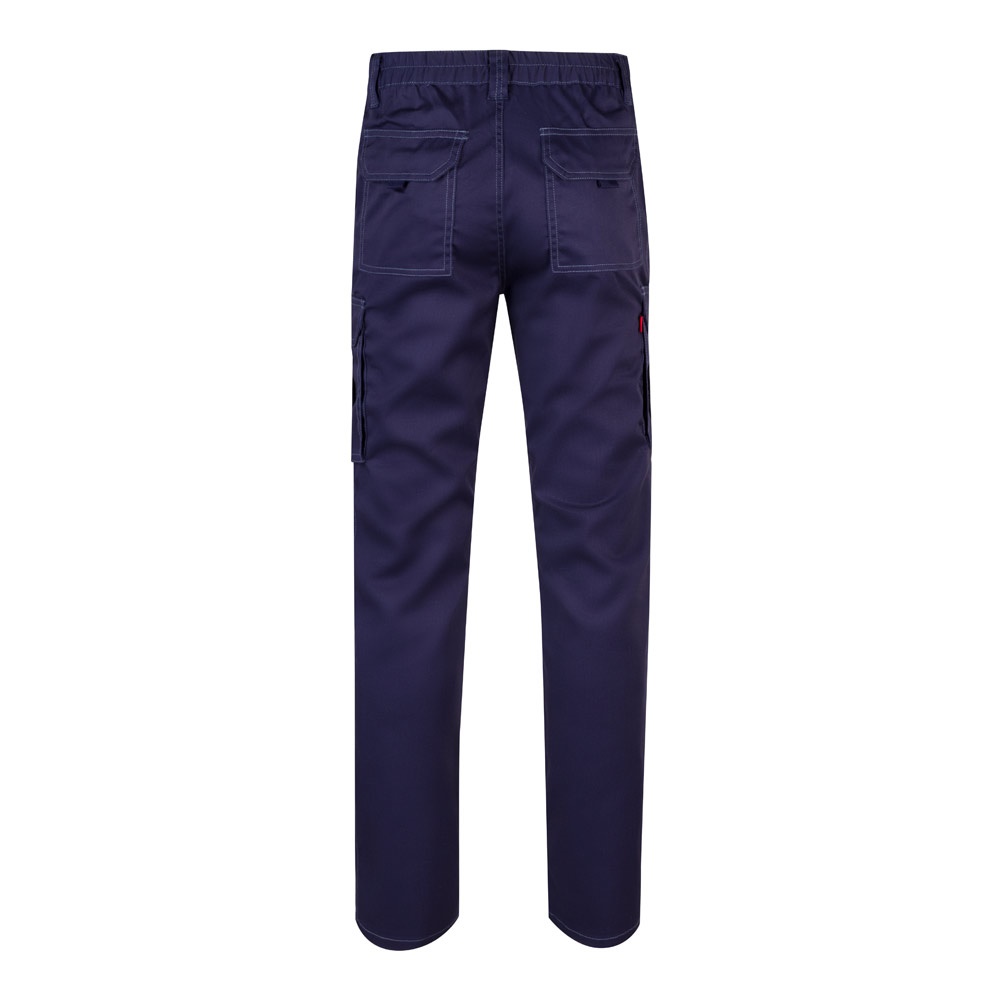 VL LUGH. Pantalón elástico multibolsillos (240g/m²) en algodón (46%), EME (38%) y poliéster (16%)