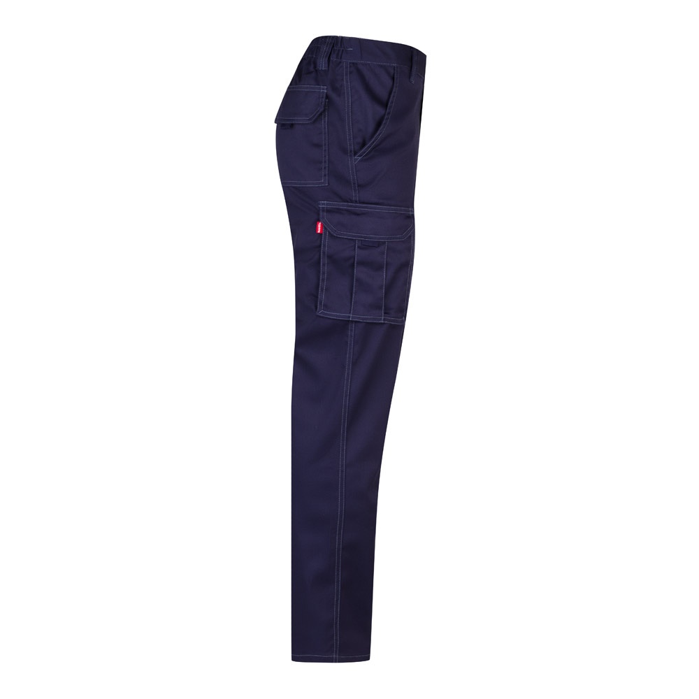 VL LUGH. Pantalón elástico multibolsillos (240g/m²) en algodón (46%), EME (38%) y poliéster (16%)