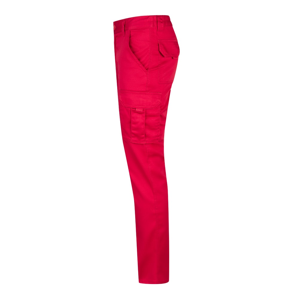 VL LUGH. Pantalón elástico multibolsillos (240g/m²) en algodón (46%), EME (38%) y poliéster (16%)