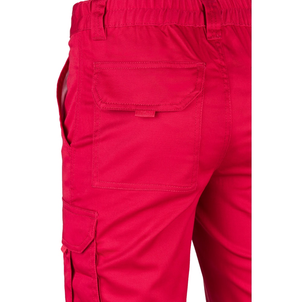 VL LUGH. Pantalón elástico multibolsillos (240g/m²) en algodón (46%), EME (38%) y poliéster (16%)