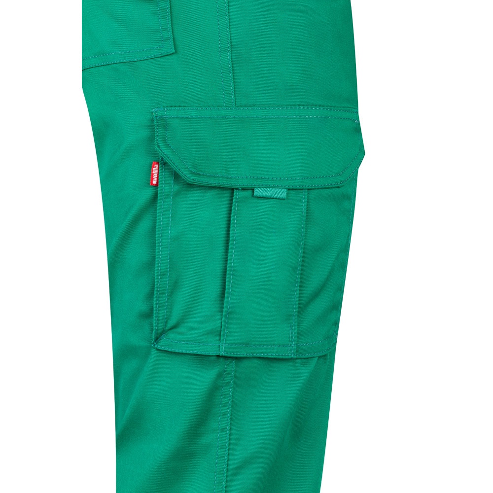 VL LUGH. Pantalón elástico multibolsillos (240g/m²) en algodón (46%), EME (38%) y poliéster (16%)