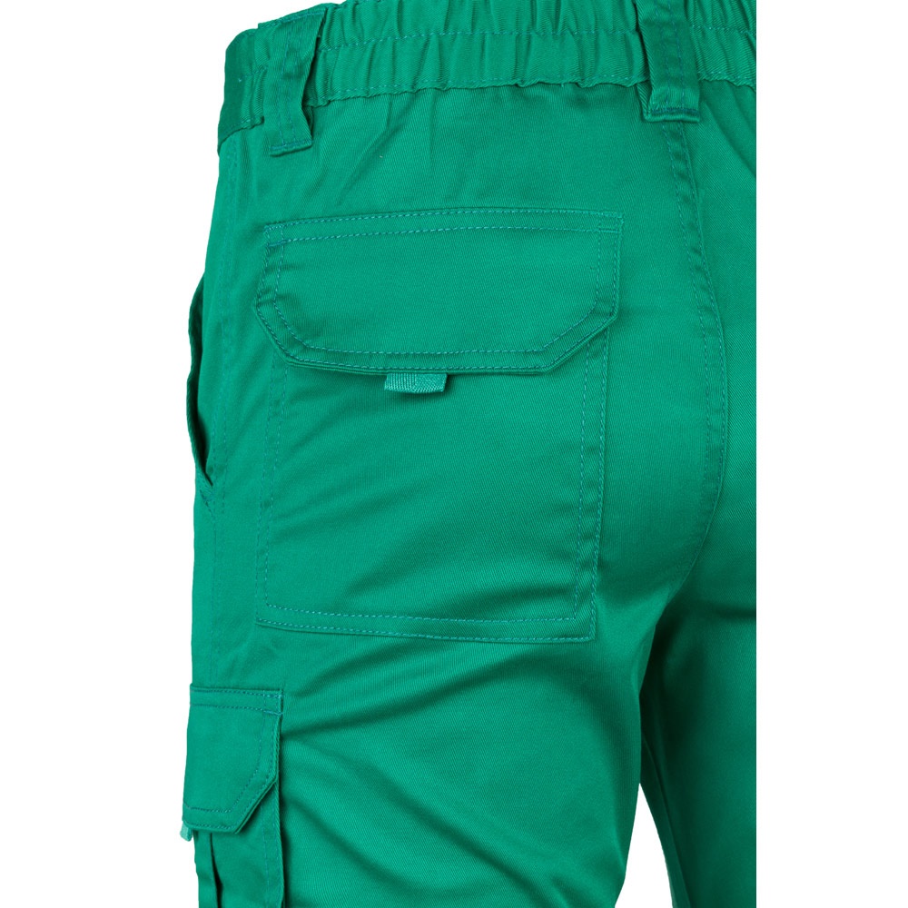 VL LUGH. Pantalón elástico multibolsillos (240g/m²) en algodón (46%), EME (38%) y poliéster (16%)
