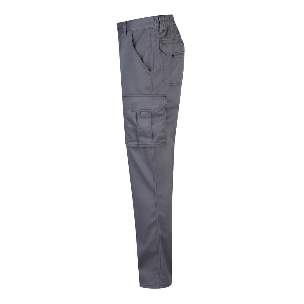 VL LUGH. Pantalón elástico multibolsillos (240g/m²) en algodón (46%), EME (38%) y poliéster (16%)