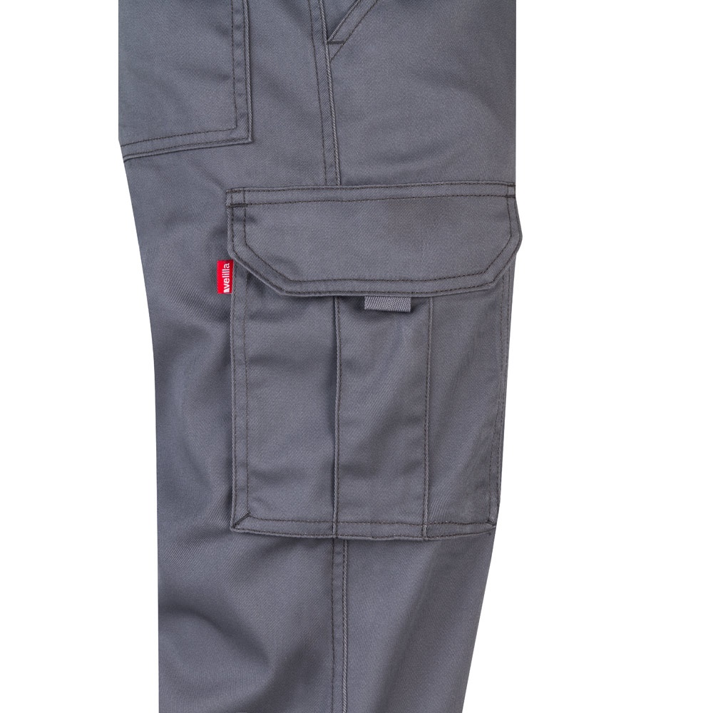 VL LUGH. Pantalón elástico multibolsillos (240g/m²) en algodón (46%), EME (38%) y poliéster (16%)