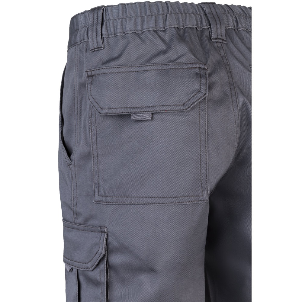 VL LUGH. Pantalón elástico multibolsillos (240g/m²) en algodón (46%), EME (38%) y poliéster (16%)