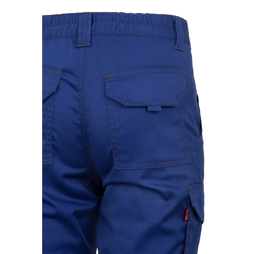 VL LUGH. Pantalón elástico multibolsillos (240g/m²) en algodón (46%), EME (38%) y poliéster (16%)