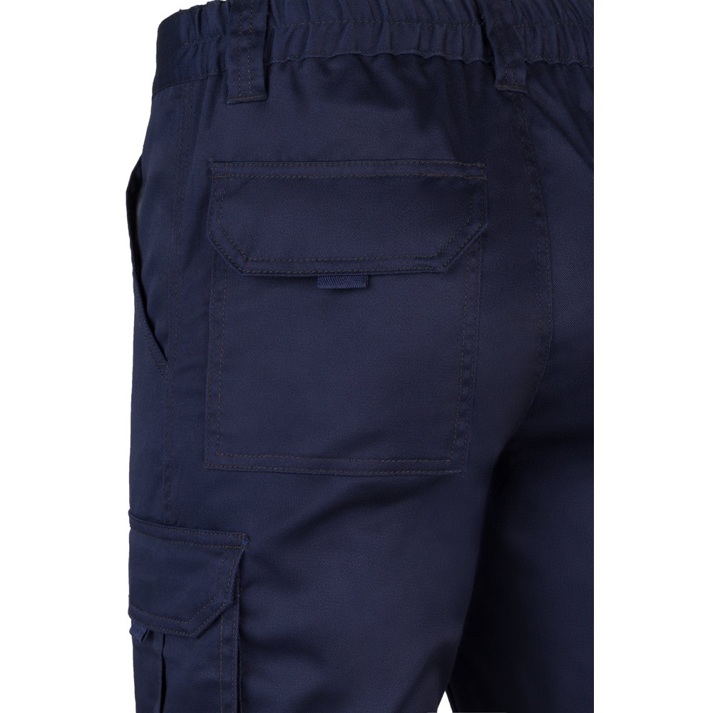 VL LUGH. Pantalón elástico multibolsillos (240g/m²) en algodón (46%), EME (38%) y poliéster (16%)
