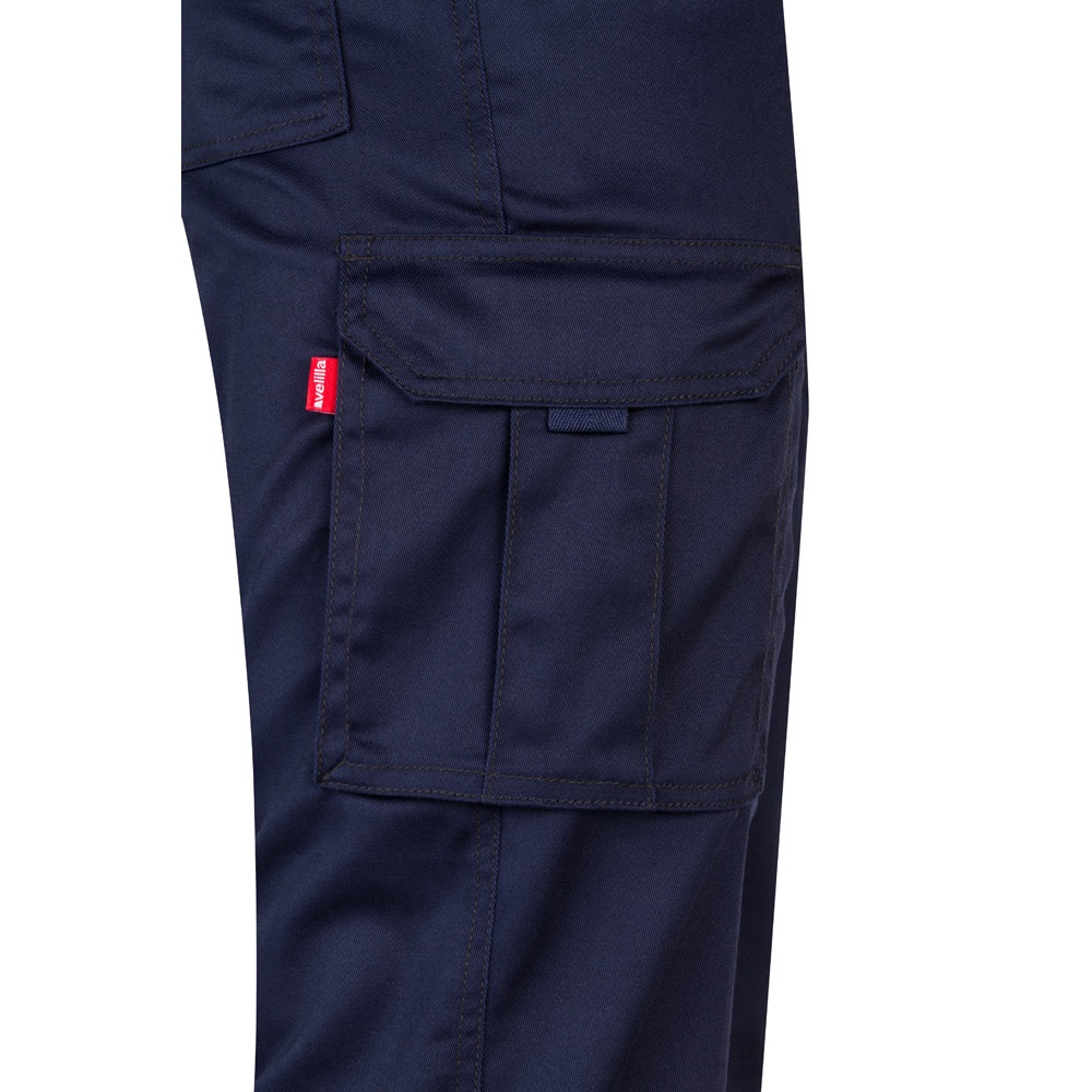 VL LUGH. Pantalón elástico multibolsillos (240g/m²) en algodón (46%), EME (38%) y poliéster (16%)