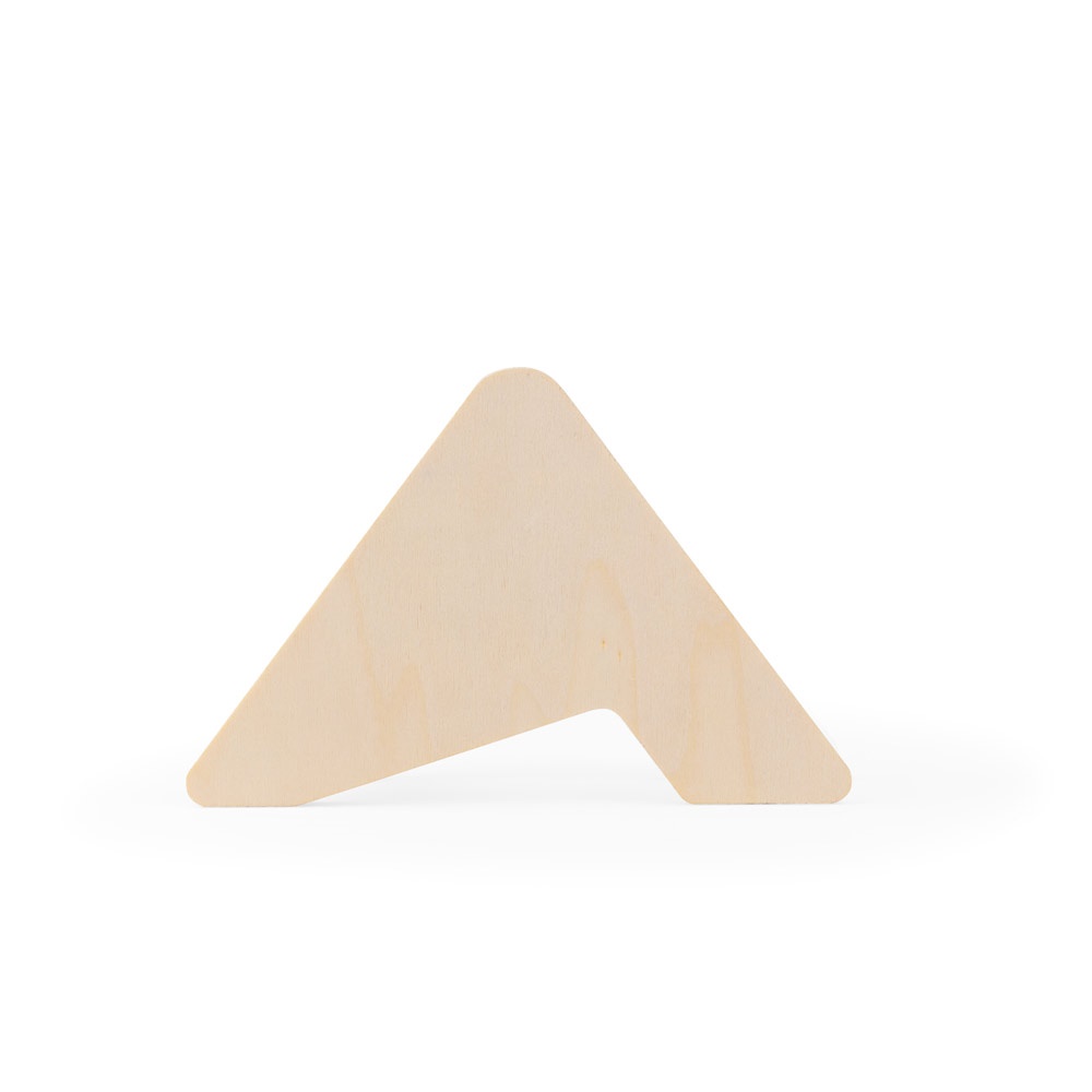 PLYCORK. Soporte de madera contrachapada con 6 posavasos de corcho