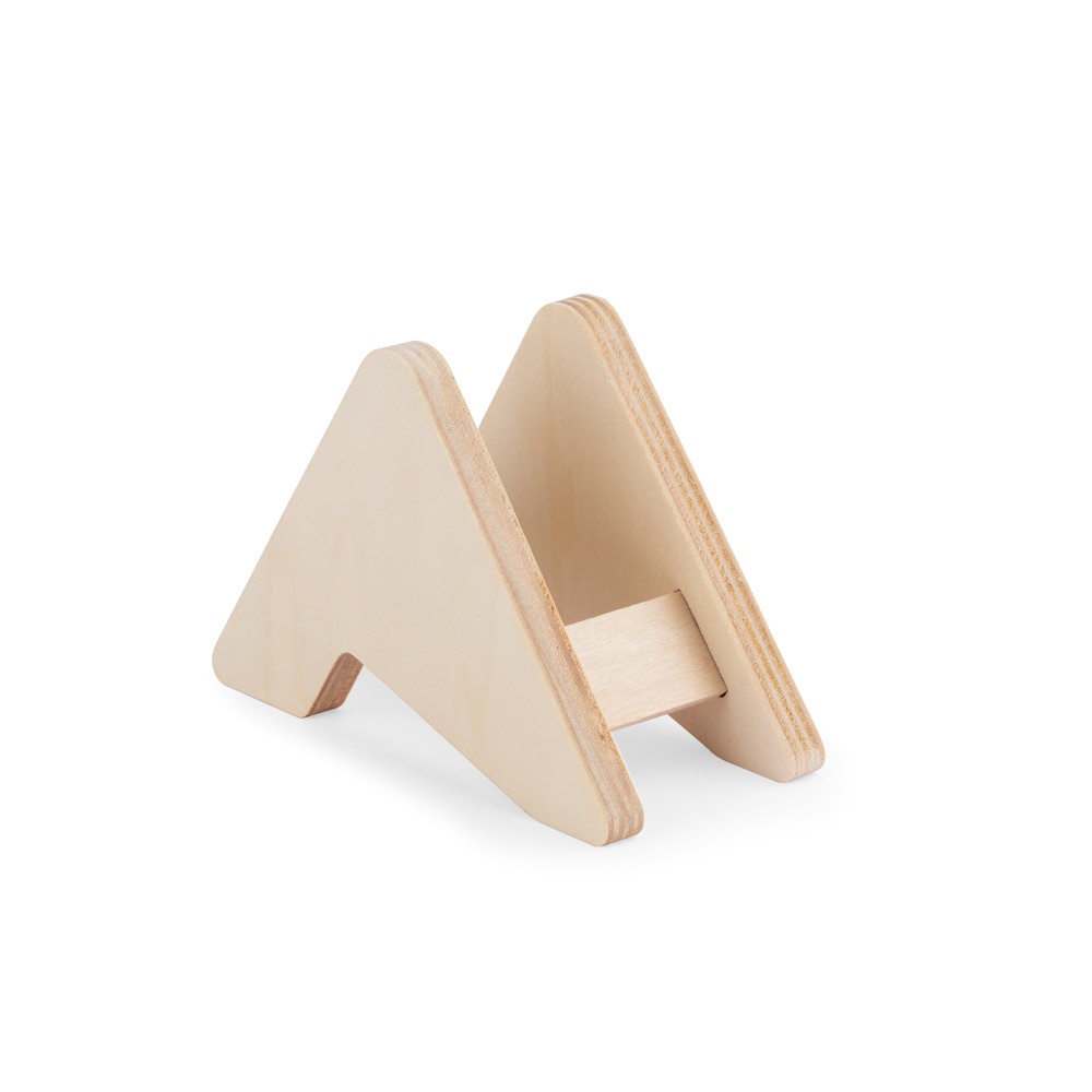 PLYCORK. Soporte de madera contrachapada con 6 posavasos de corcho