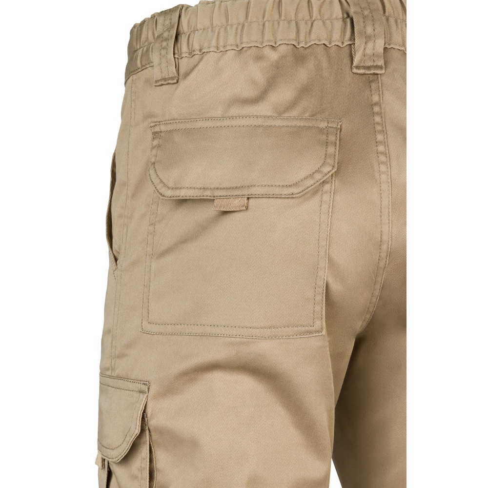 VL PAN. Pantalón elástico multibolsillos (290g/m²), en algodón (46%), EME (38%) y poliéster (16%)