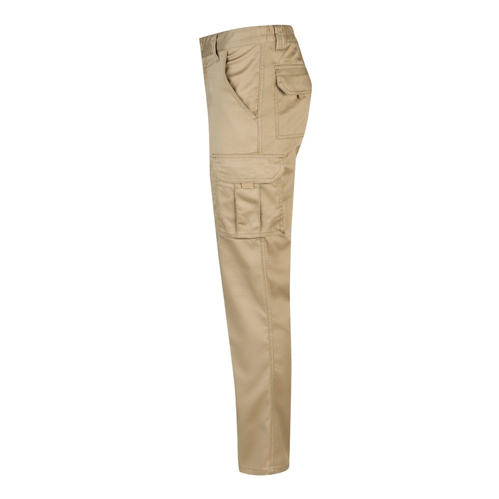 VL PAN. Pantalón elástico multibolsillos (290g/m²), en algodón (46%), EME (38%) y poliéster (16%)
