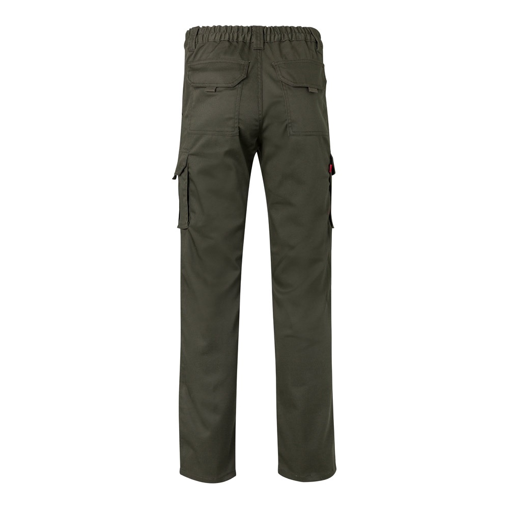 VL PAN. Pantalón elástico multibolsillos (290g/m²), en algodón (46%), EME (38%) y poliéster (16%)