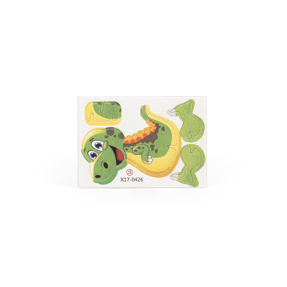 DINOSAURUS. Puzzle 3D de papel y EVA con forma de dinosaurio