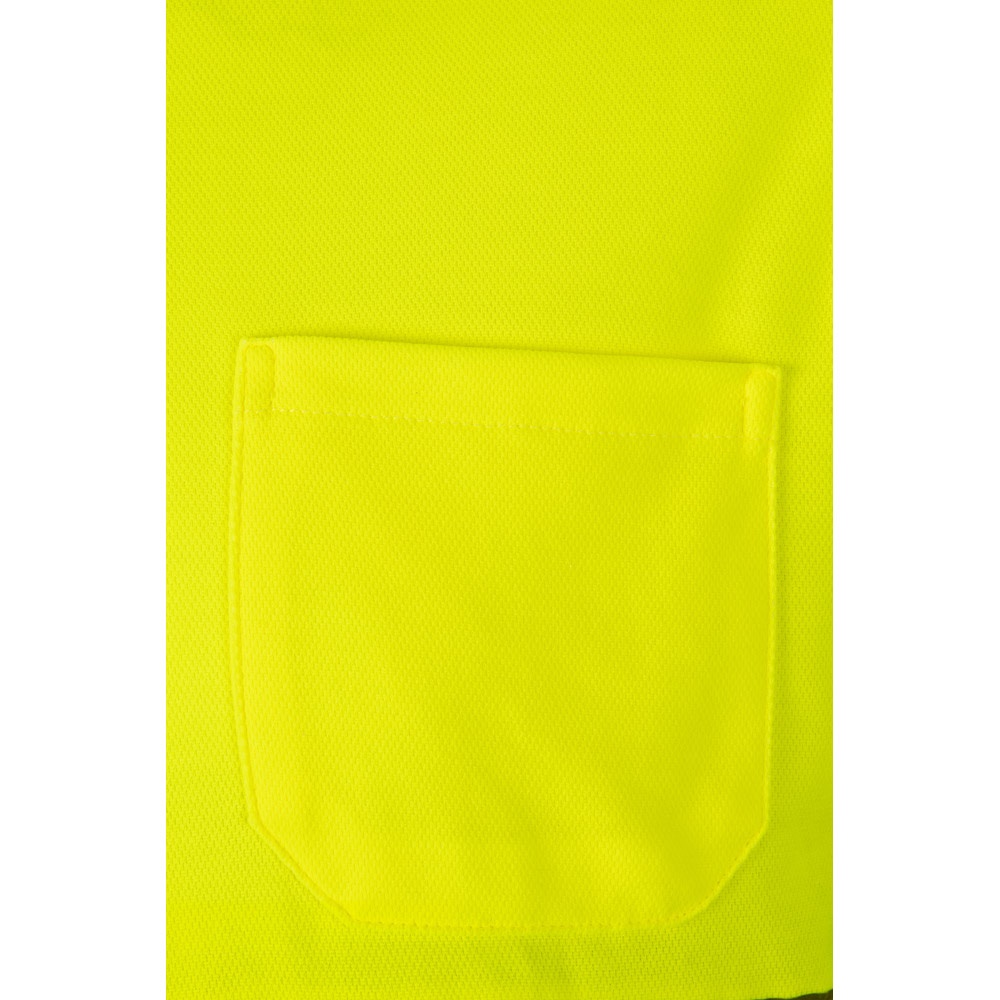 VL PLUTO LARGE. Polo de piqué bicolor (150g/m²) con manga larga, en algodón (55%) y poliéster (45%)