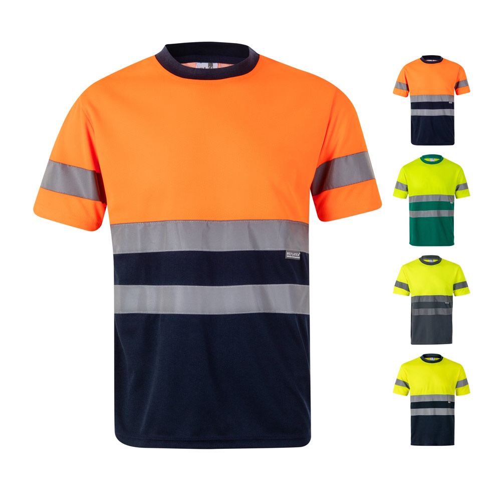 VL BRAHMA LARGE. Camiseta técnica bicolor ojo de pájaro (140g/m²), en poliéster (100%)