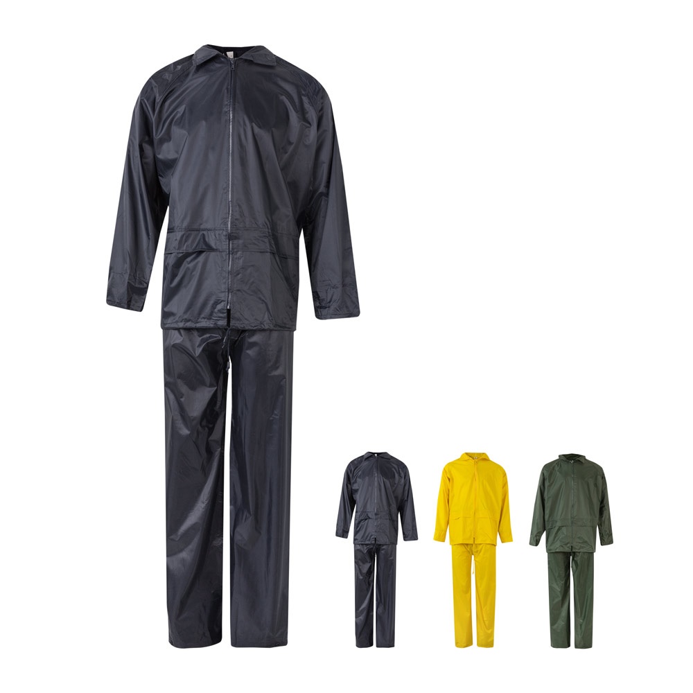 VL SEDNA. Traje de lluvia (225g/m²), de dos piezas en poliéster (100%) con revestimiento de PVC