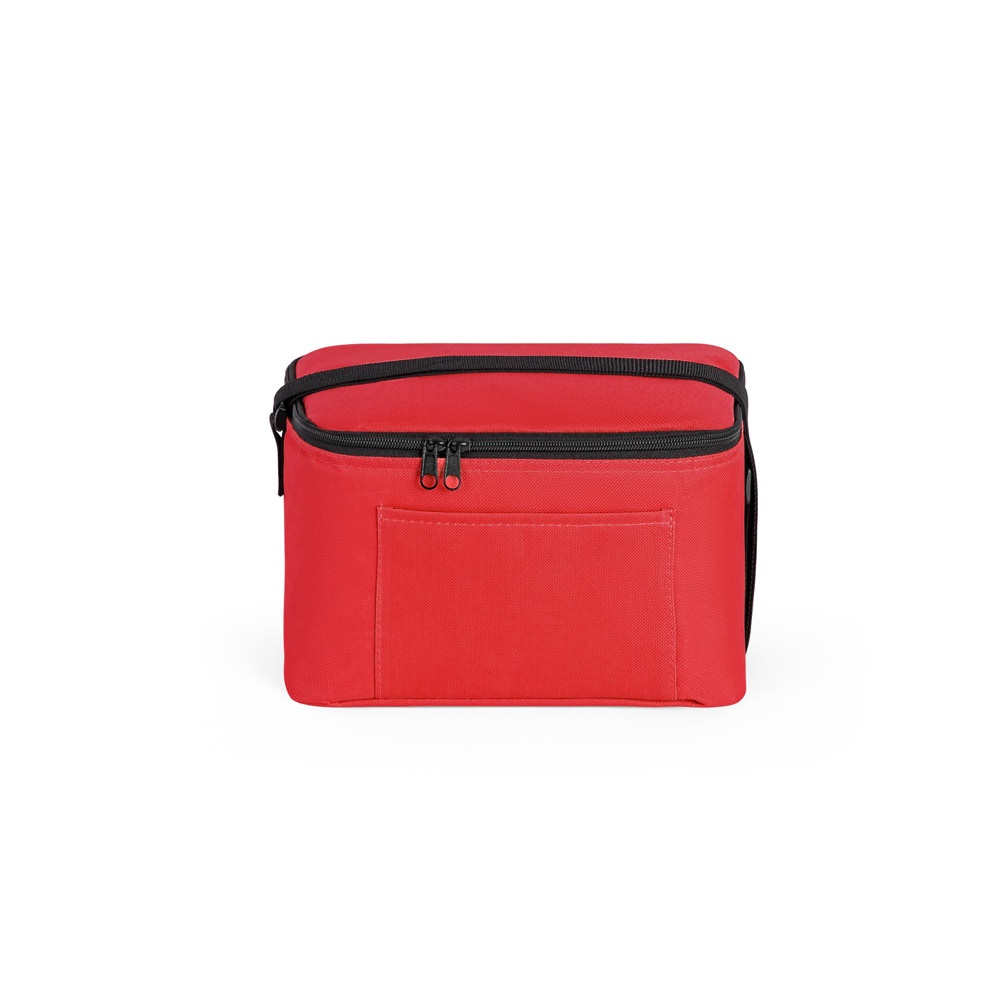 CANCUN. Bolsa térmica de poliéster reciclado 600D con correa de cincha ajustable