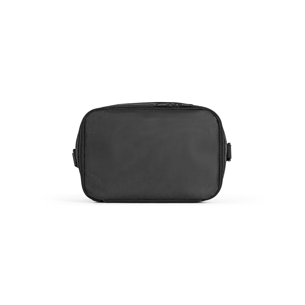 CANCUN. Bolsa térmica de poliéster reciclado 600D con correa de cincha ajustable