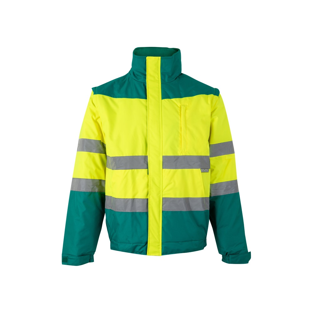 VL JUPITER LARGE. Chaqueta acolchada bicolor (180g/m²) en poliéster (100%), con revestimiento de PU