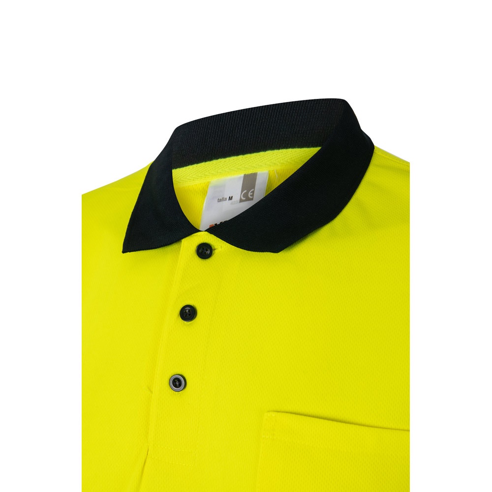 VL FORTUNA. Polo bird-eye (140g/m²) con manga corta, en poliéster (100%)