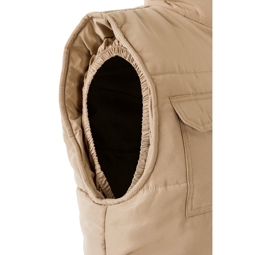 VL MEFITIS. Chaleco acolchado multibolsillos (220g/m²), en poliéster (100%)