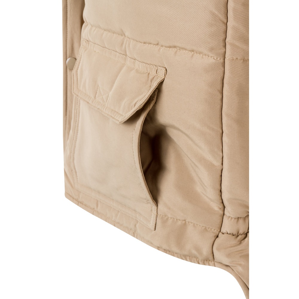 VL MEFITIS. Chaleco acolchado multibolsillos (220g/m²), en poliéster (100%)