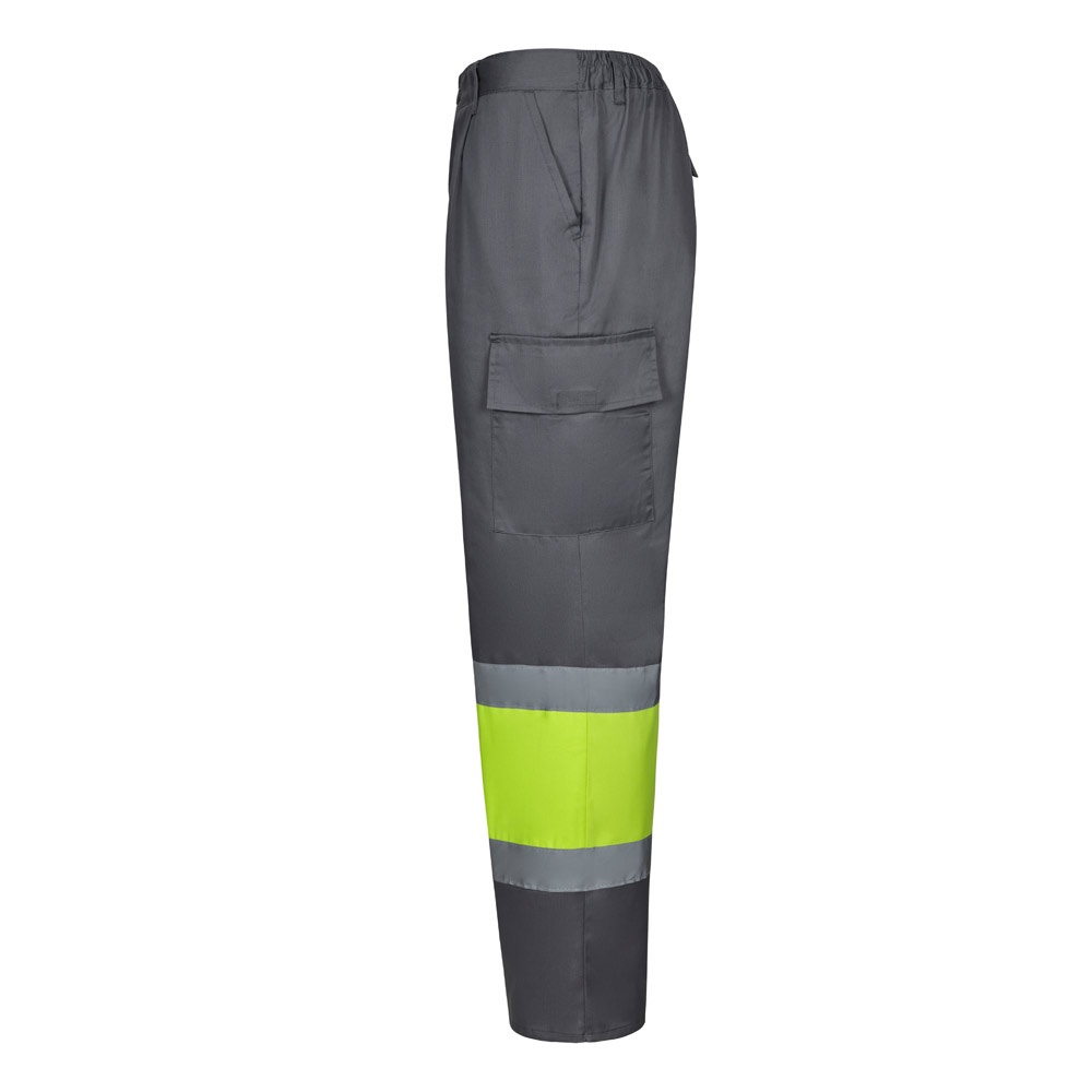 VL ARTEMIS. Pantalón bicolor, en sarga (190 g/m²), algodón (20 %) y poliéster (80 %). Pantalón multibolsillos elástico (240 g/m²), en algodón (46%), EME (38%) y poliéster (16%)
