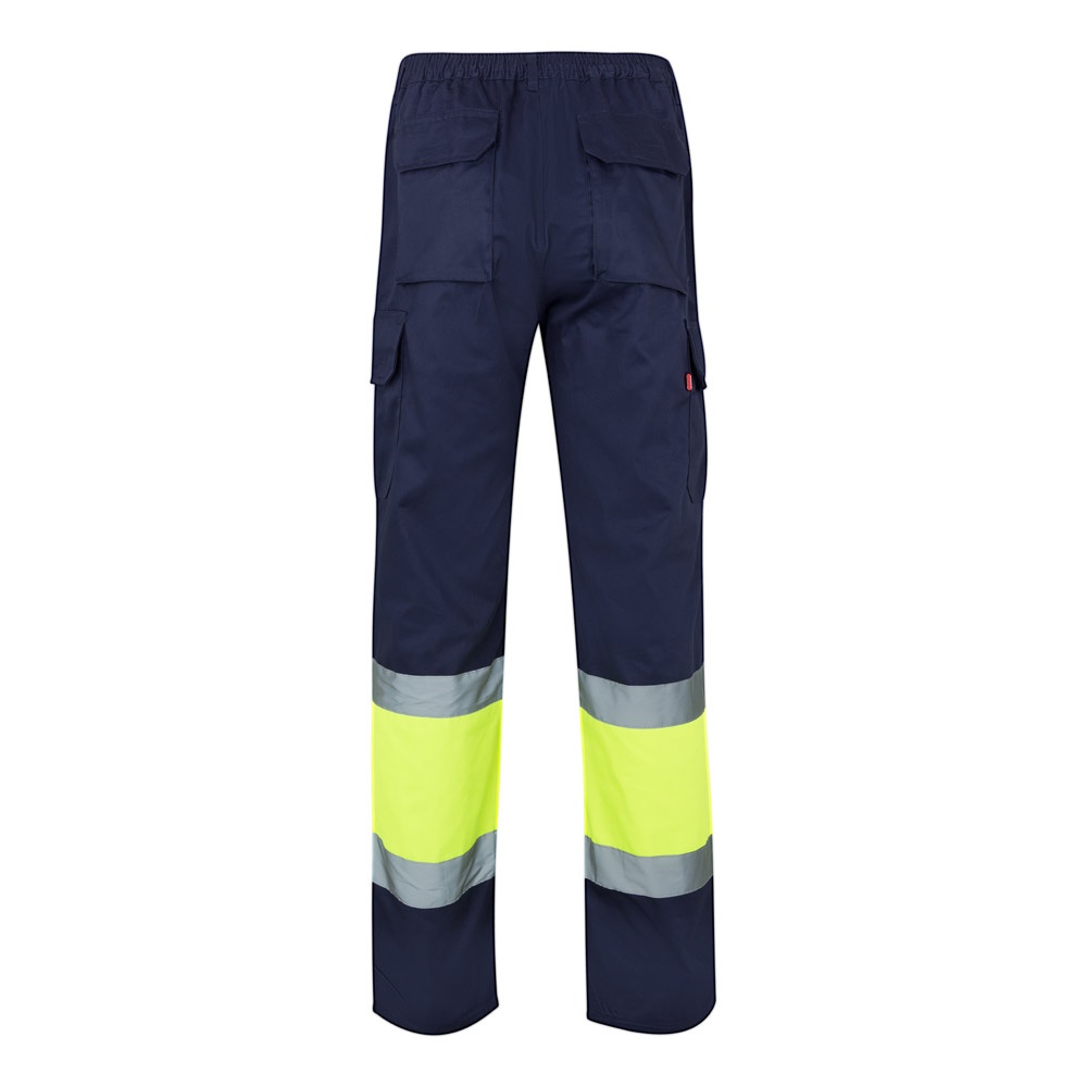 VL ATHENA. Pantalón de sarga bicolor (210 g/m²), forrado, multibolsillos, en algodón (20 %) y poliéster (80 %)