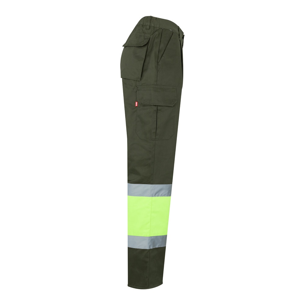 VL ATHENA. Pantalón de sarga bicolor (210 g/m²), forrado, multibolsillos, en algodón (20 %) y poliéster (80 %)