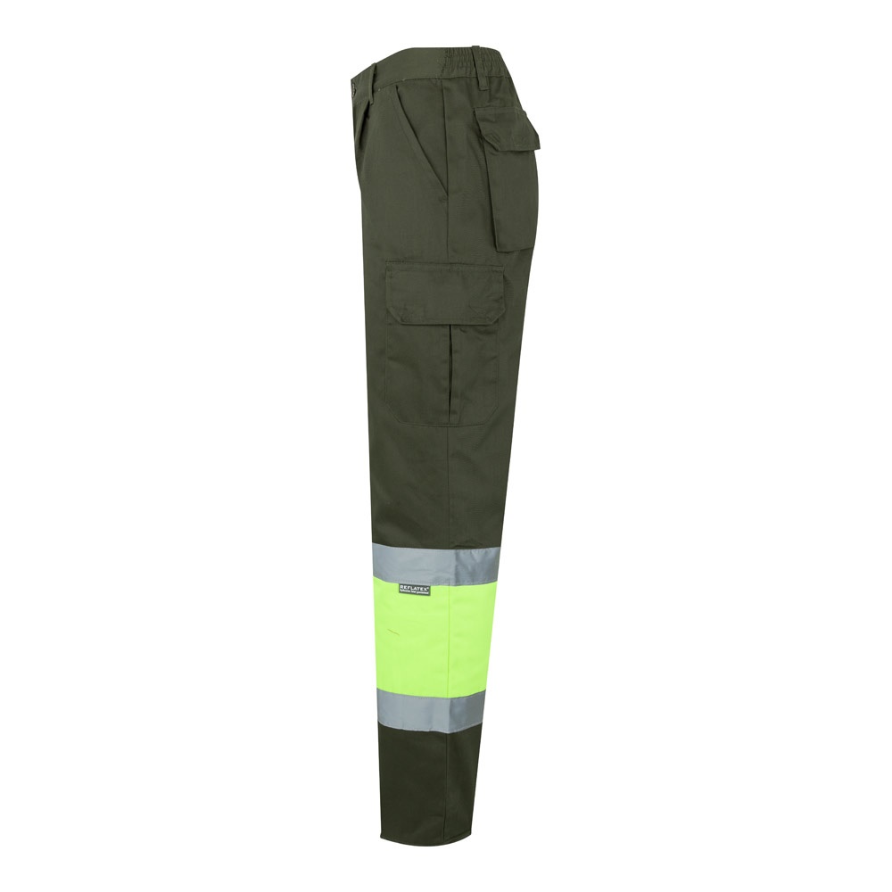 VL ATHENA. Pantalón de sarga bicolor (210 g/m²), forrado, multibolsillos, en algodón (20 %) y poliéster (80 %)