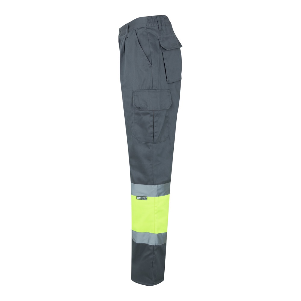 VL ATHENA. Pantalón de sarga bicolor (210 g/m²), forrado, multibolsillos, en algodón (20 %) y poliéster (80 %)