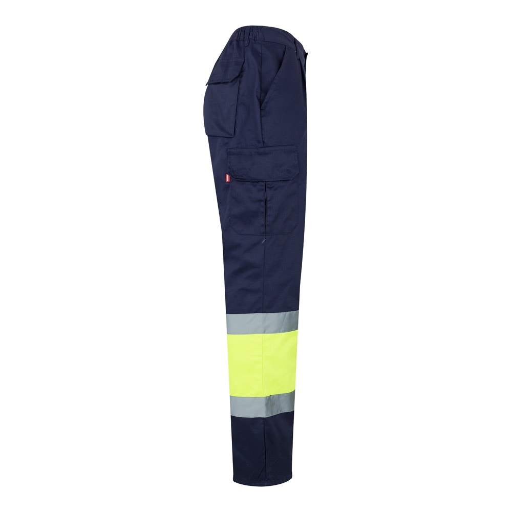 VL ATHENA. Pantalón de sarga bicolor (210 g/m²), forrado, multibolsillos, en algodón (20 %) y poliéster (80 %)