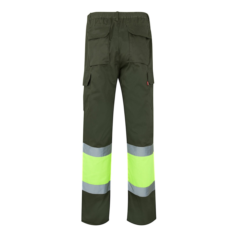 VL ATHENA. Pantalón de sarga bicolor (210 g/m²), forrado, multibolsillos, en algodón (20 %) y poliéster (80 %)