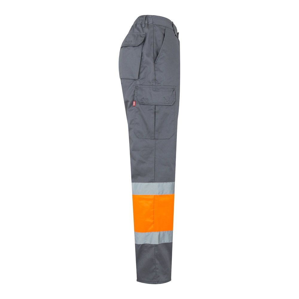VL ATHENA. Pantalón de sarga bicolor (210 g/m²), forrado, multibolsillos, en algodón (20 %) y poliéster (80 %)