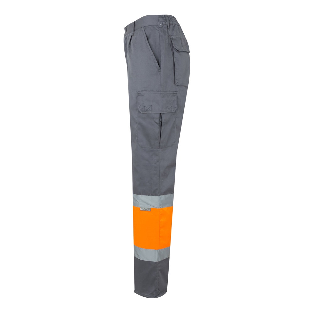 VL ATHENA. Pantalón de sarga bicolor (210 g/m²), forrado, multibolsillos, en algodón (20 %) y poliéster (80 %)