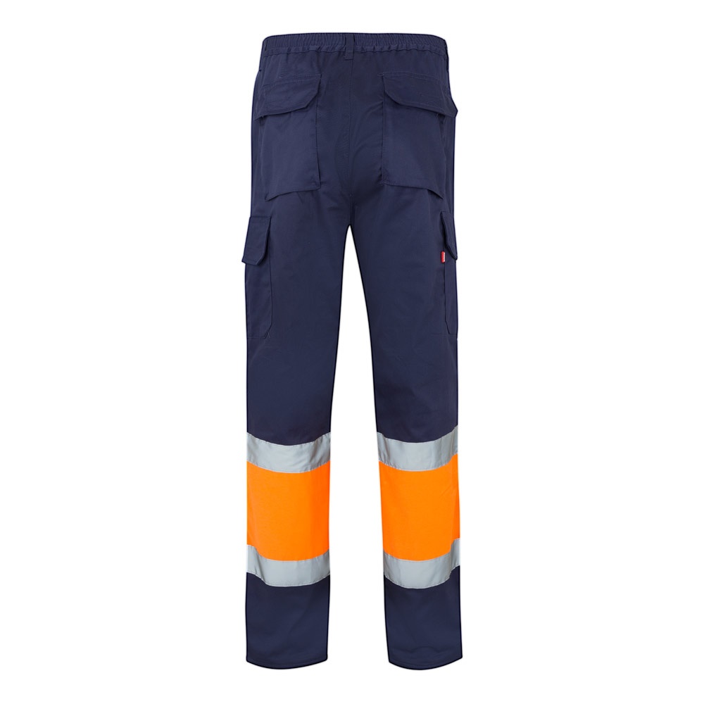 VL ATHENA. Pantalón de sarga bicolor (210 g/m²), forrado, multibolsillos, en algodón (20 %) y poliéster (80 %)
