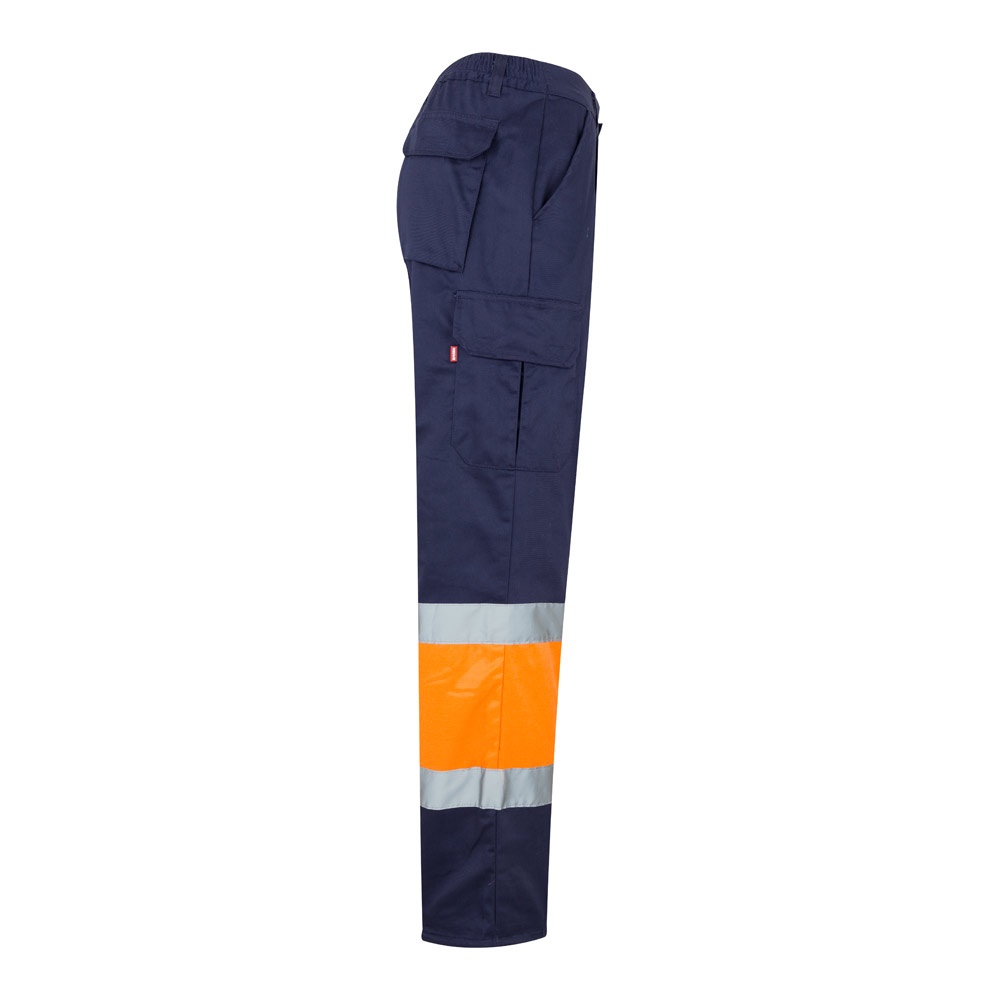 VL ATHENA. Pantalón de sarga bicolor (210 g/m²), forrado, multibolsillos, en algodón (20 %) y poliéster (80 %)