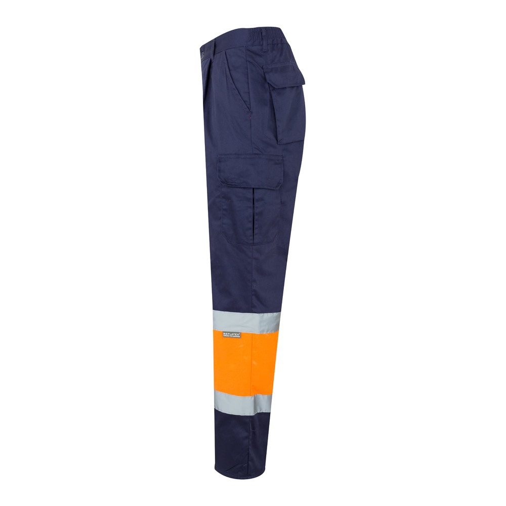 VL ATHENA. Pantalón de sarga bicolor (210 g/m²), forrado, multibolsillos, en algodón (20 %) y poliéster (80 %)